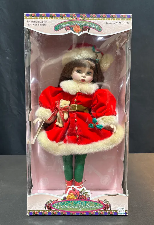 Victorian Collection Limited Edition Porcelain Doll With Holiday Outfit