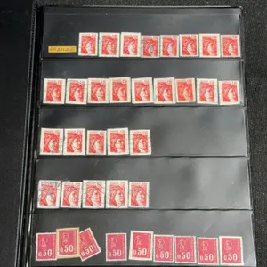 Album of 307 Assorted French Postage Stamps in Uncle Paul Binder