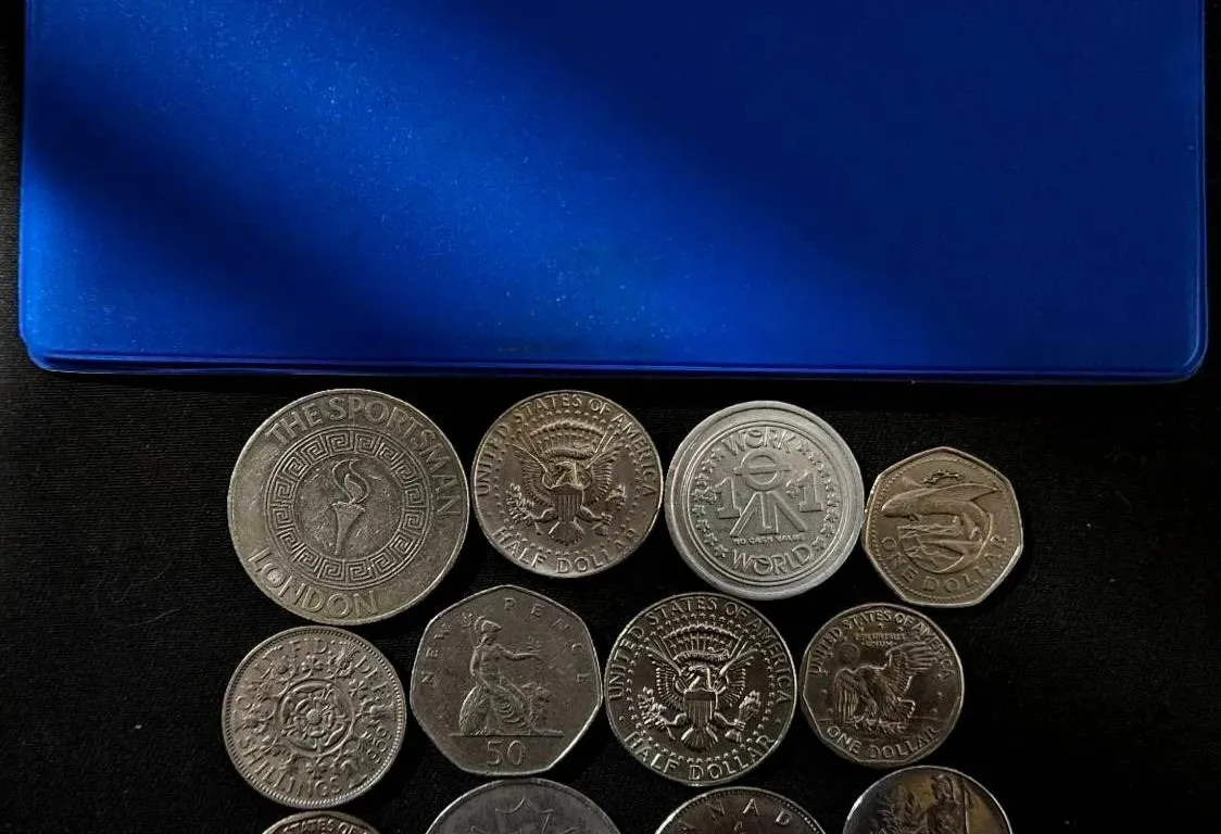 World Coins Including Canada 1978 Year Set and British Pennies