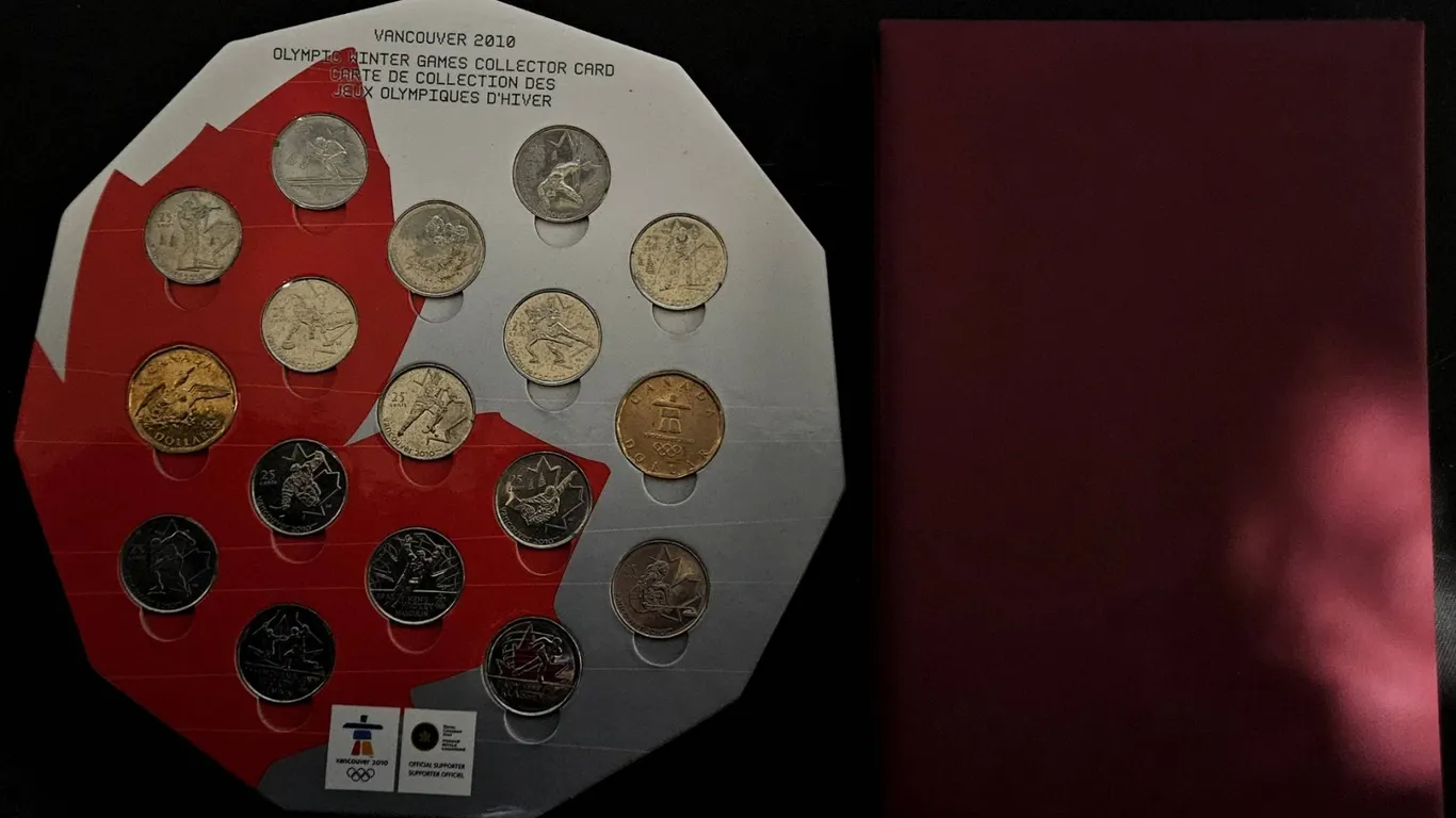 2010 Vancouver Winter Olympics Coin Collector Card and Royal Canadian Mint Specimen Set