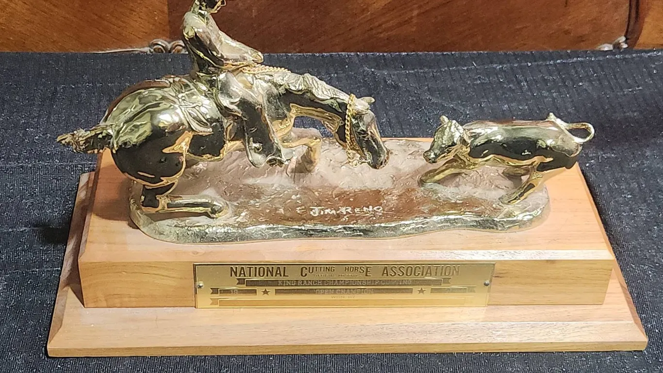National Cutting Horse Association Jim Reno Bronze Trophy Sculpture