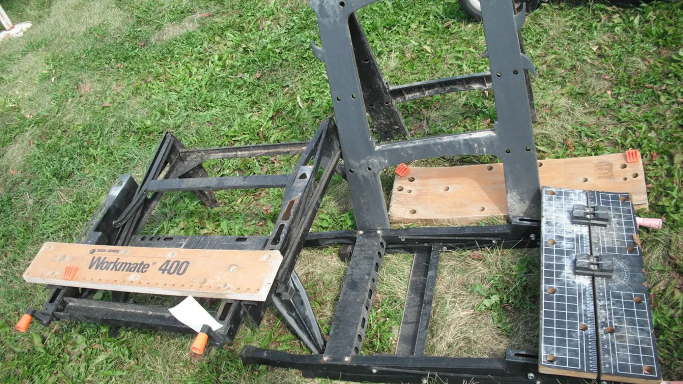 work tables and sawhorse