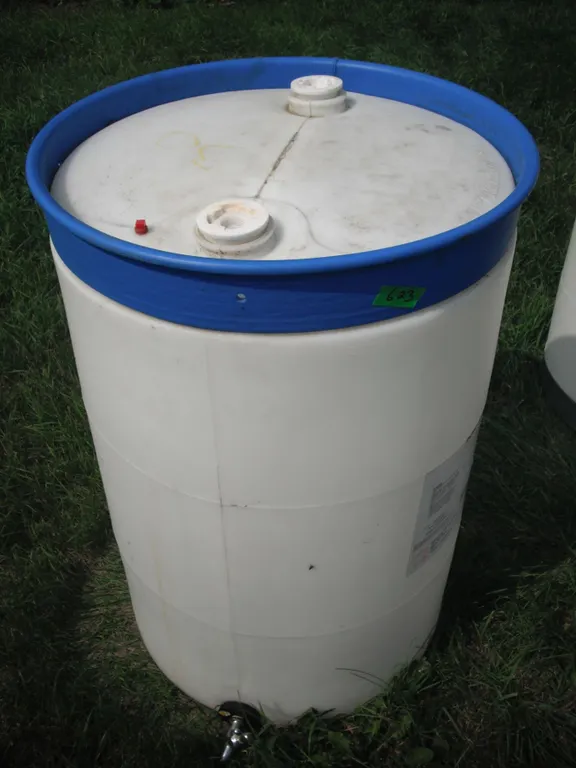 plastic water barrel with spout