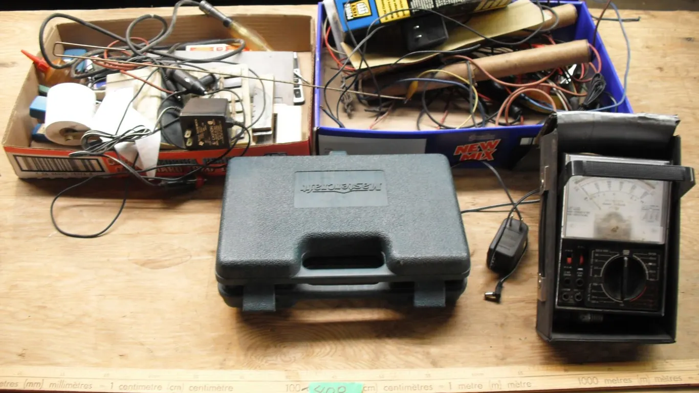multimeters, wire strippers, micrometer, etc.