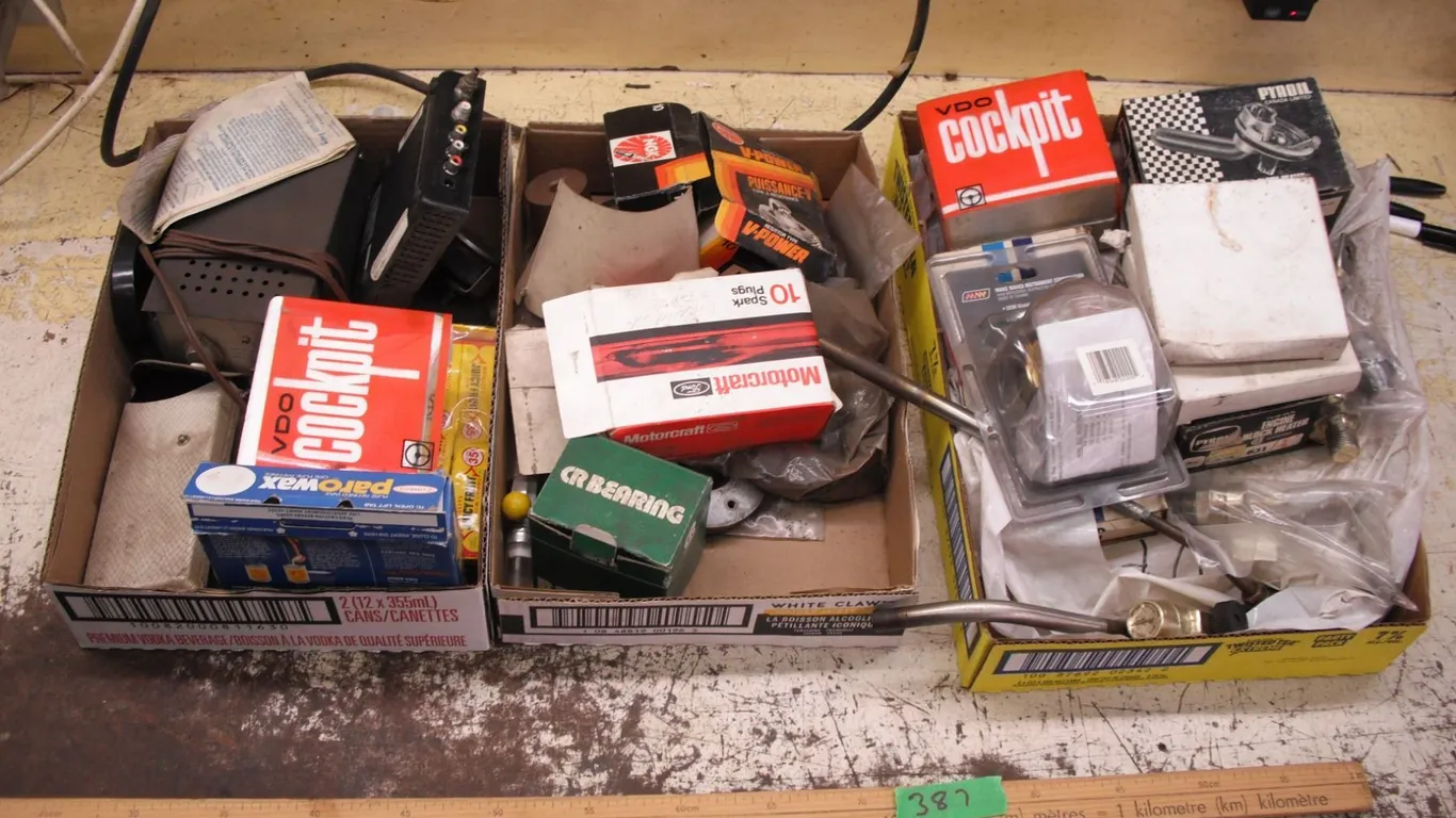 spark plugs, gauge, gaskets, etc.