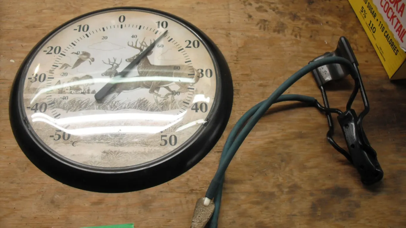 slingshot and Springfield thermometer