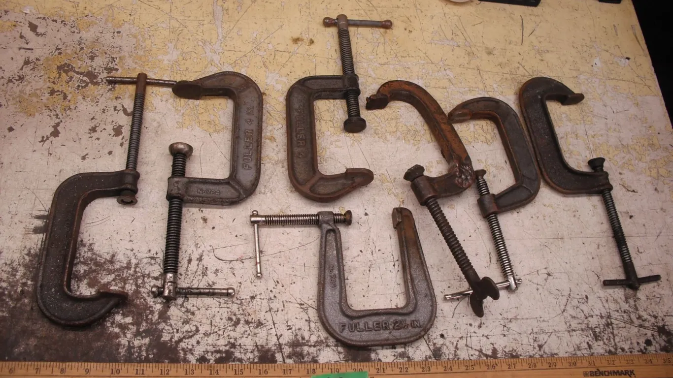 7 c-clamps - 2-1/2" and 4"