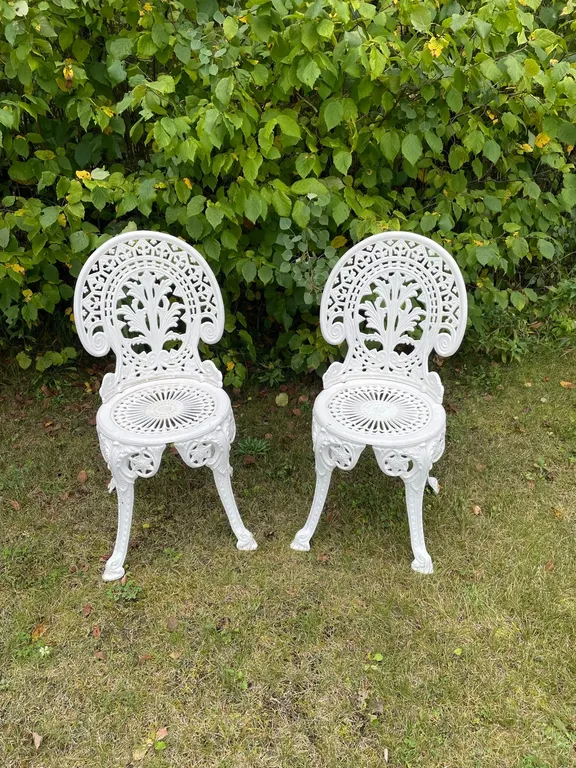 Cast iron bistro chairs (GST 5 % charged)