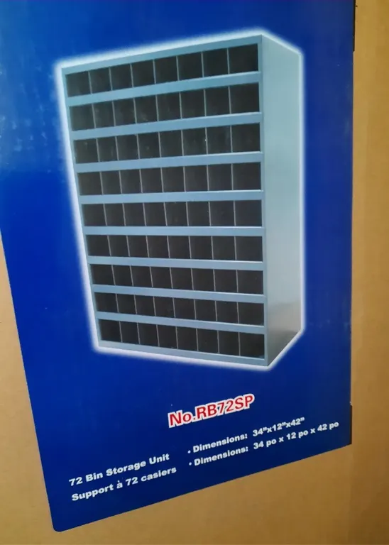 NEW Metal Bolt Bin 72 Compartments. (GST 5% & PST 7% charged)