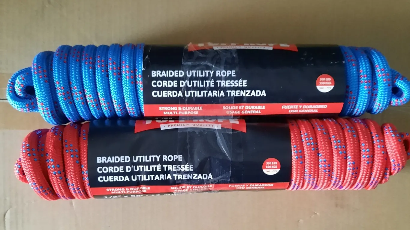 NEW 2 Pack Tuff Rope 1/2" x 50' each (GST 5% & PST 7% charged)