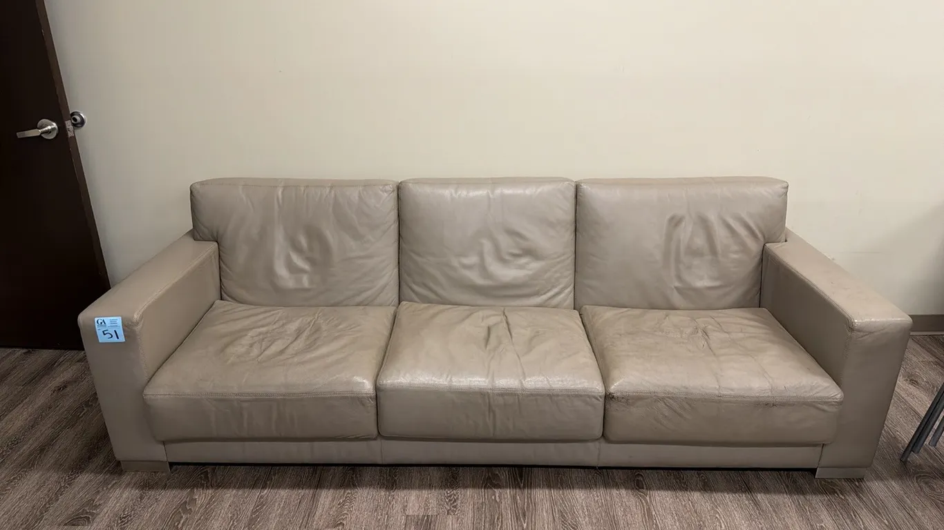 XL Leather Couch, 7’11” long, 36” deep, 30” tall