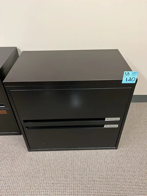 Storwal horizontal 2-drawer metal filing cabinet 30”x18”x28”