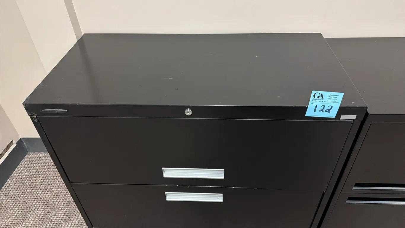 Grand & Toy 2 drawer black filing cabinet 36”x18”x27.5”