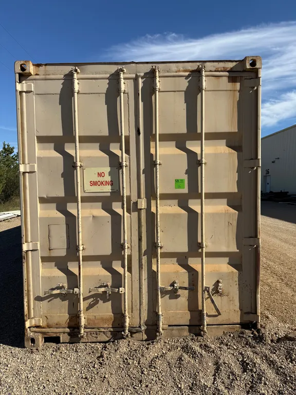 40 ft Sea can shipping container with shelving units- loader on site- just bring a big truck/ flat deck!