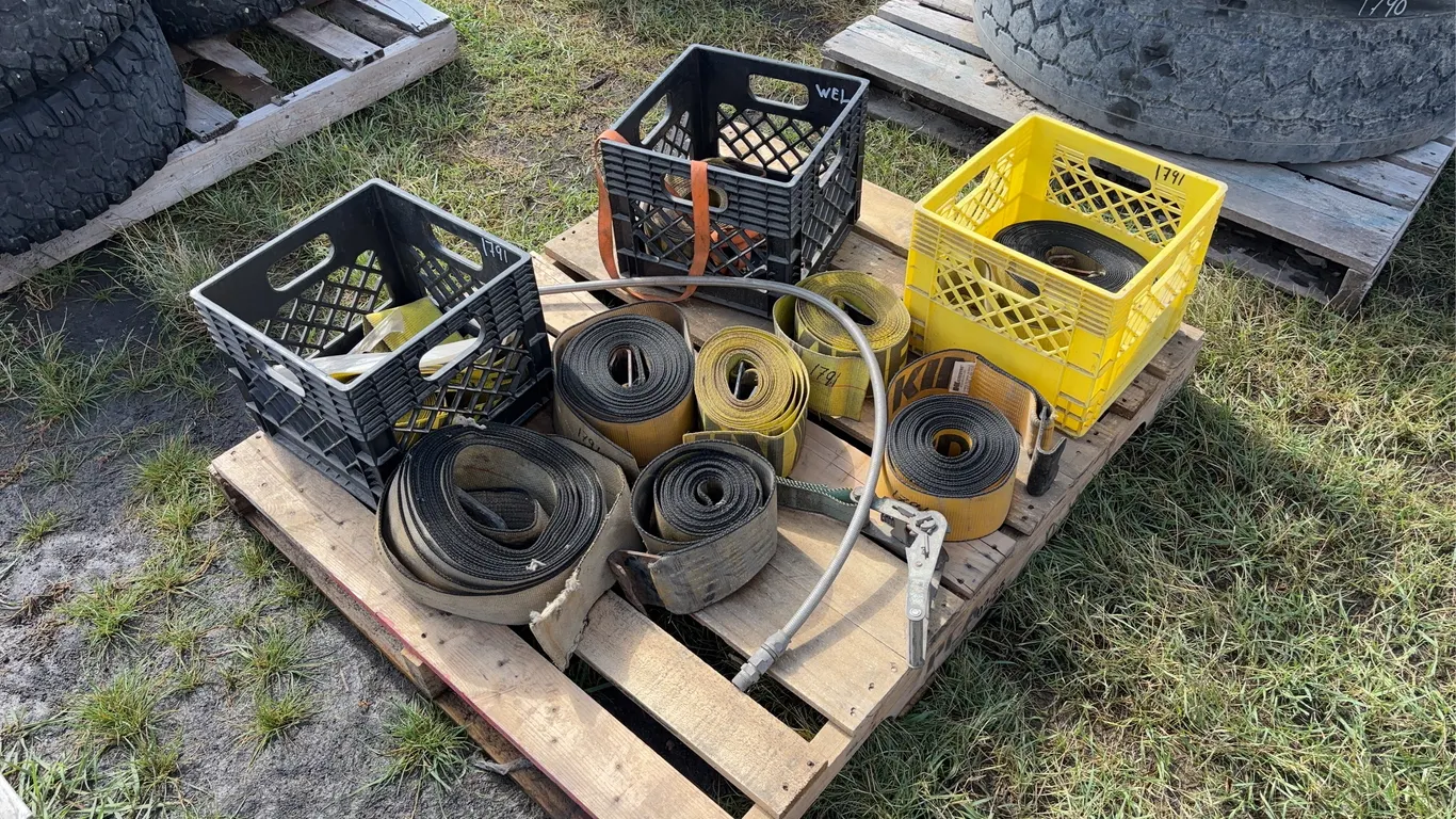 9 - Assorted Heavy Duty Cargo Winch Straps *Unreserved*