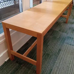 1970-80's Trestle Style Long Narrow Table