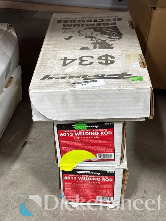 FORNEY 6013 WELDING ROD LOT, (3) BOXES