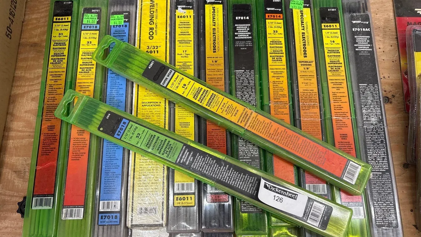SELECTION OF WELDING RODS