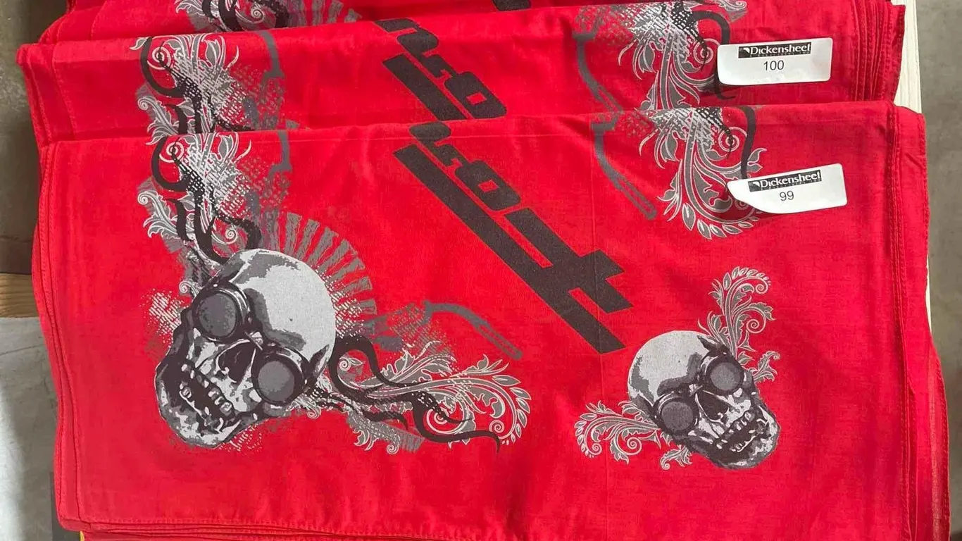 FORNEY RED SKULL BANDANAS - QTY (20)