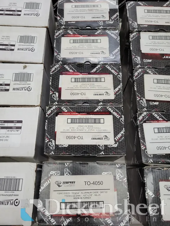 4.5" X 7/8" (5) BOX LOT OF FIBRE SANDING DISCS
