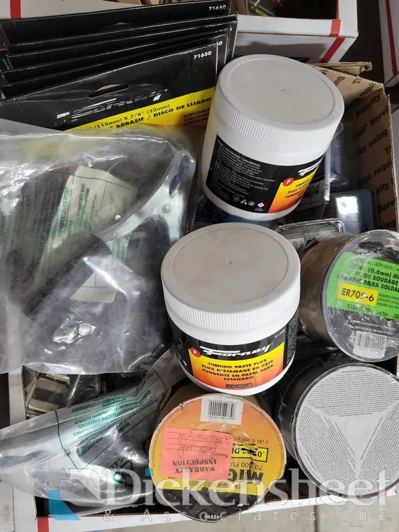 MIG WIRE, TINNING FLUX, SANDING DISCS & EARTH CLAMPS