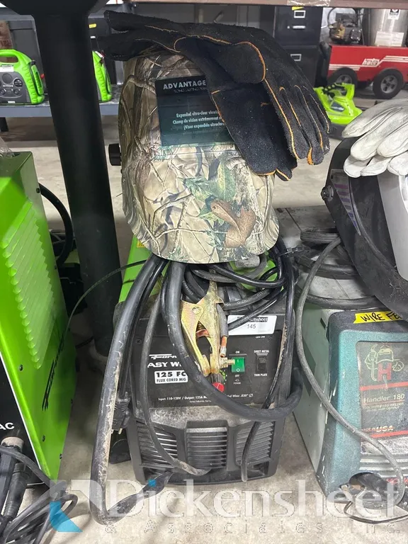 FORNEY EAST WELD 125 FC WELDER WITH HELMET AND GLOVES
