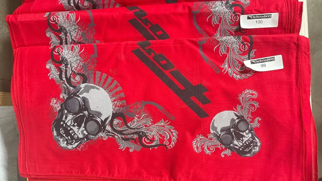 FORNEY RED SKULL BANDANAS - QTY (20)