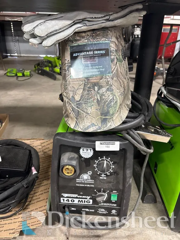 FORNEY 140 MIG WELDER WITH HELMET & GLOVES