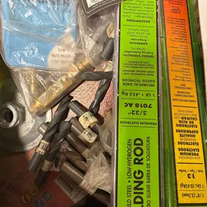 WELDING RODS, DRILL BITS, NOZZLES & BRUSHES LOT