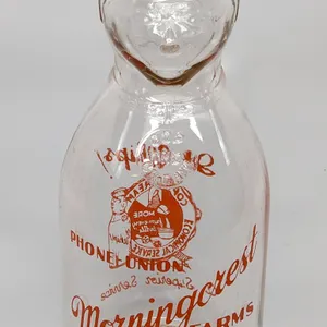 TRPQ QUART COP CREAM TOP MILK BOTTLE MORNINGCREST FARMS EAU CLAIRE WISCONSIN (COP THE CREAM)