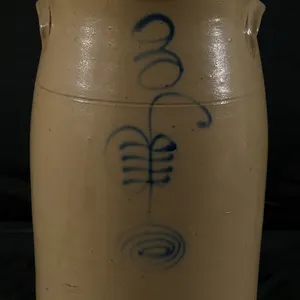 3 GAL RED WING STONEWARE SALT GLAZE RIBCAGE BUTTER CHURN CROCK