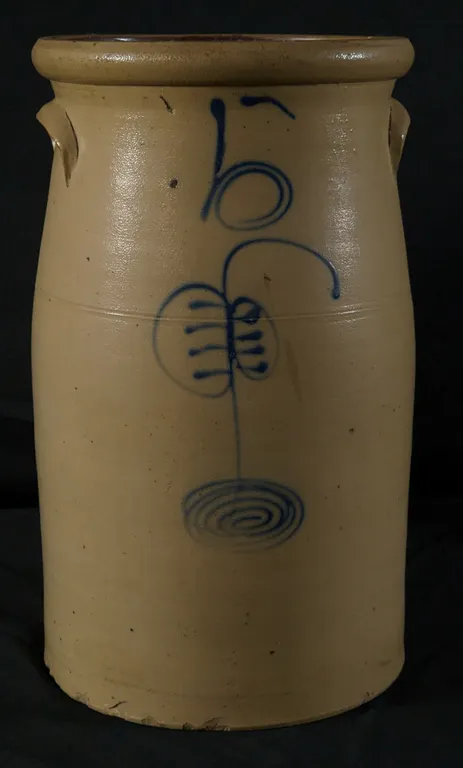 5 GAL RED WING STONEWARE SALT GLAZE RIBCAGE BUTTER CHURN CROCK