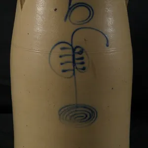 5 GAL RED WING STONEWARE SALT GLAZE RIBCAGE BUTTER CHURN CROCK
