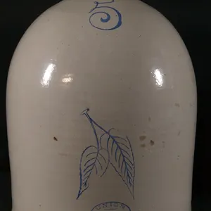 5 GAL RED WING STONEWARE BLUE BIRCHLEAF BEEHIVE CROCK JUG