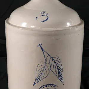 3 GAL RED WING STONEWARE MINNESOTA BOTTOM SIGNED BIRCHLEAF CROCK JUG