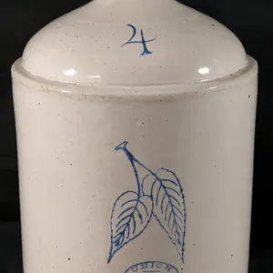 4 GAL RED WING STONEWARE MINNESOTA BOTTOM SIGNED BIRCHLEAF CROCK JUG