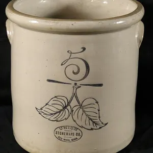 5 GAL RED WING STONEWARE ELEPHANT EAR CROCK
