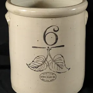 6 GAL RED WING STONEWARE ELEPHANT EAR CROCK