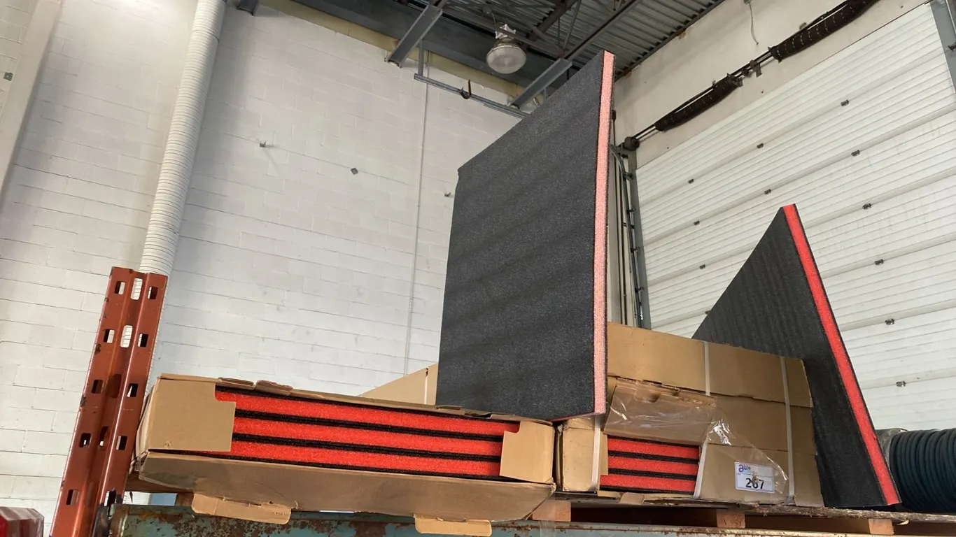 GROUP OF ULINE BLACK/RED TOOLBOX FOAM SHEETS