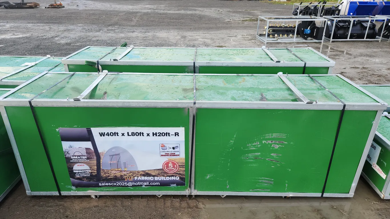 Gold Mountain Single Truss Round Storage Shelter W40'xL80'xH20' (2 x 2270kg Crates)