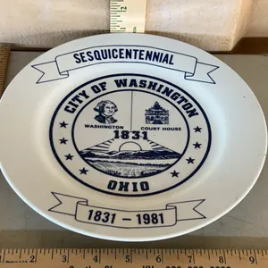 1831-1981 Sesquicentennial City Of Washington Ohio Collector Plate 10"
