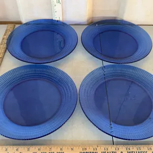 Vintage Forte Crisa Cobalt Blue Plates Made In Mexico 10"