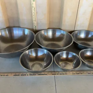 6 Pc Stainless Steel Mixing Bowls, Biggest 16.25"X5.25"