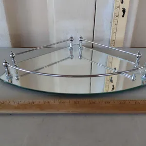 Mirrored Triangle/Corner Tray 11"X11"X2"
