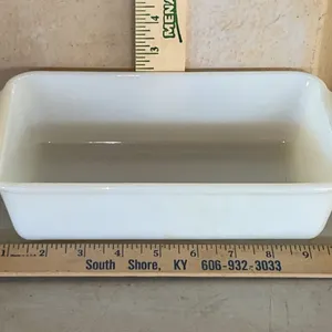 Vintage Fire King 1 Qt. White Glass Loaf/Baking Dish
