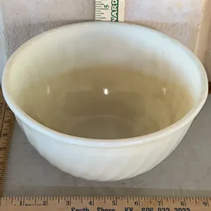 Vintage Fire King Swirl Glass Mixing Bowl 9"X4.5"