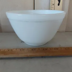 Vintage Pyrex White 1 Pt. Mixing Bowl (Was Once Blue)