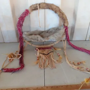 Faux Fur Indian Dream Catcher 16.5"X35"