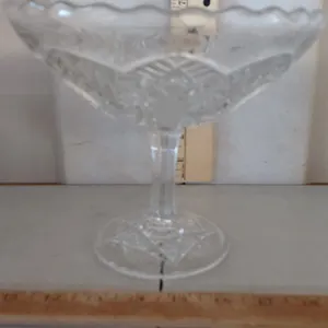 Vintage EAPG Higbee John B. Pressed Glass Compote 8"X6.5"
