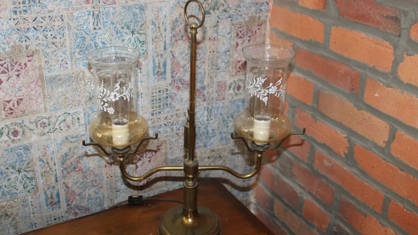 Brass Hurricane Lamp